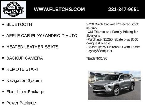 New 2026 Buick Enclave Preferred w/ Power Package AWD/4WD image 2