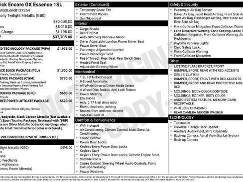 Used 2021 Buick Encore GX Essence w/ Advanced Technology Package AWD/4WD image 32