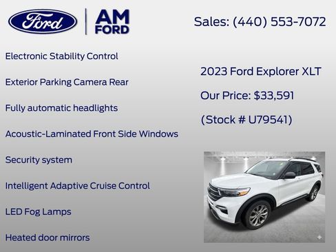 Used 2023 Ford Explorer XLT w/ Equipment Group 202A AWD/4WD image 24