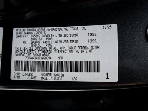 Used 2026 Toyota Sequoia TRD Pro w/ TRD Performance Package (TMS) AWD/4WD image 35