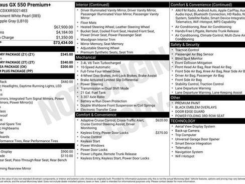 Used 2024 Lexus GX 550 w/ Accessory Package (Z1) AWD/4WD image 8