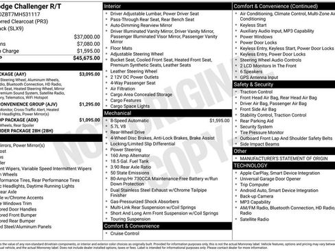 Used 2021 Dodge Challenger R/T w/ Plus Package RWD image 33