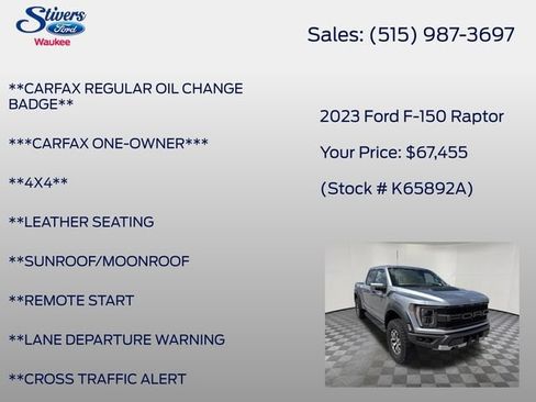 Used 2023 Ford F150 Raptor AWD/4WD image 16