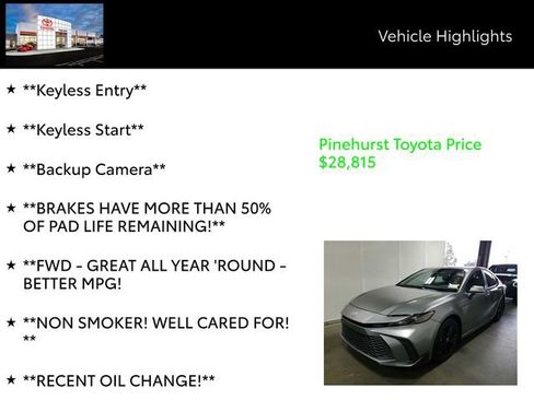 Used 2025 Toyota Camry SE image 13