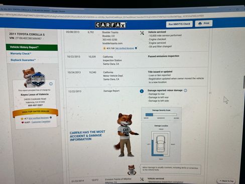 Used 2011 Toyota Corolla S image 16