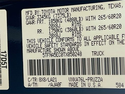 New 2026 Toyota Tundra Platinum image 24