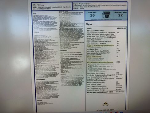 Used 2015 Chevrolet Silverado 1500 High Country w/ High Country Premium Package image 17