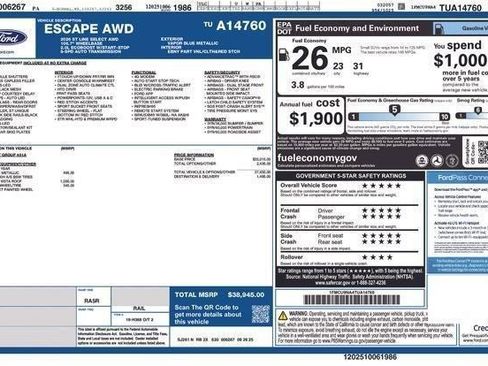 New 2026 Ford Escape ST-Line Select w/ Equipment Group 401A image 9