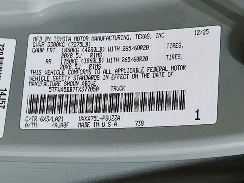 New 2026 Toyota Tundra Platinum image 30