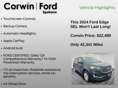 Used 2024 Ford Edge SEL image 7