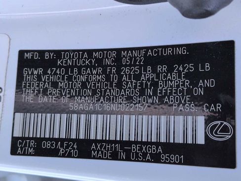 Used 2022 Lexus ES 300h F Sport w/ Accessory Package image 34