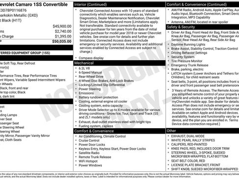 Used 2023 Chevrolet Camaro SS image 1