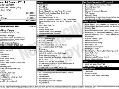 Used 2024 Chevrolet Equinox LT w/ LPO, Floor Liner Package FWD image 13