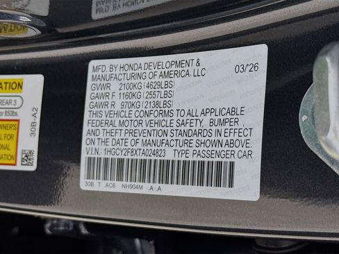 New 2026 Honda Accord Touring image 38