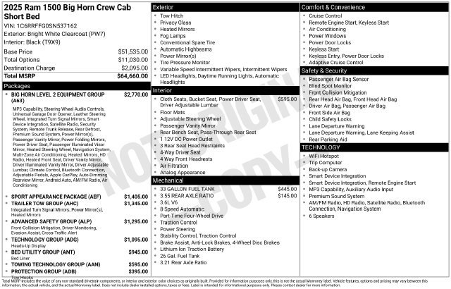 Used 2025 RAM 1500 Big Horn AWD/4WD image 56