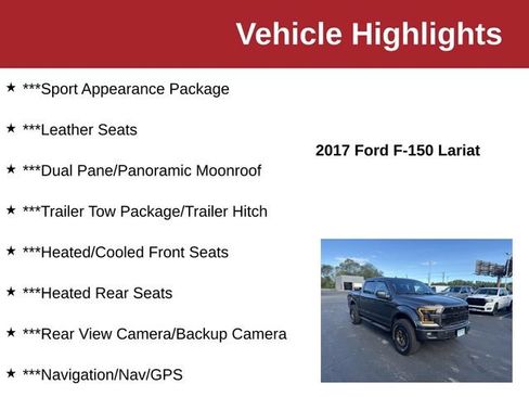 Used 2017 Ford F150 Lariat w/ Equipment Group 502A Luxury AWD/4WD image 10