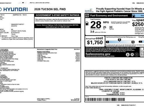 New 2026 Hyundai Tucson SEL FWD image 3