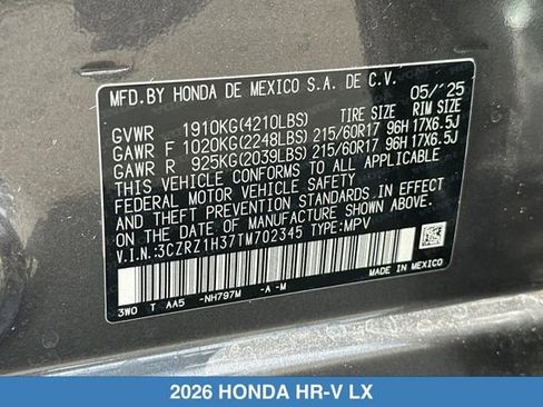 Used 2026 Honda HR-V LX image 32