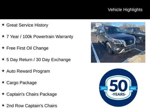 Certified 2023 Nissan Armada Platinum w/ Captain's Chairs Package image 7