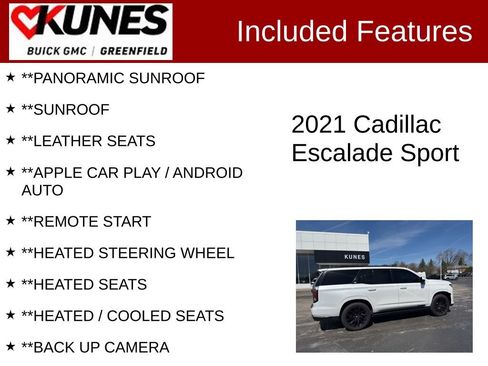 Used 2021 Cadillac Escalade Sport w/ Driver Assist Tech Package AWD/4WD image 2