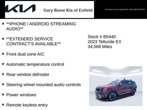 Used 2023 Kia Telluride EX w/ EX Captain's Chair Package AWD/4WD image 13