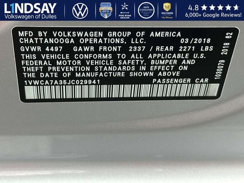 Used 2018 Volkswagen Passat 2.0T SEL Premium image 25