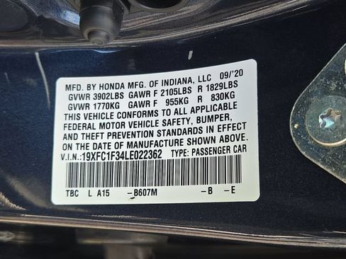 Used 2020 Honda Civic EX image 27