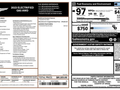 Used 2023 Genesis Electrified G80 AWD/4WD image 4