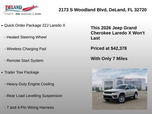 New 2026 Jeep Grand Cherokee Laredo X AWD/4WD image 15