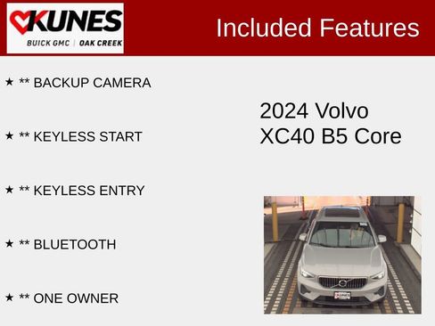 Used 2024 Volvo XC40 B5 Core image 2