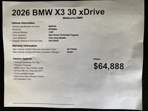 Used 2026 BMW X3 xDrive30i AWD/4WD image 37