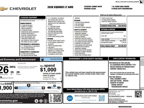 Used 2026 Chevrolet Equinox LT AWD/4WD image 7