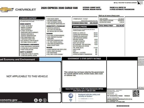 Used 2020 Chevrolet Express 3500 RWD image 8