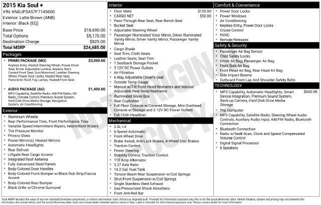 Used 2015 Kia Soul + w/ Primo Package FWD image 11