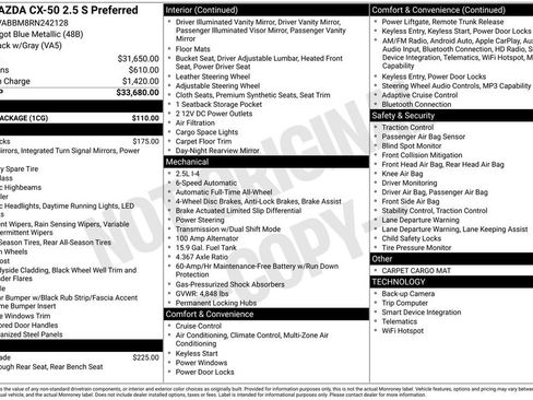 Certified 2024 MAZDA CX-50 AWD 2.5 S w/ Cargo Package image 6