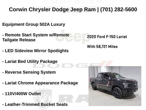 Used 2020 Ford F150 Lariat w/ Equipment Group 502A Luxury AWD/4WD image 6