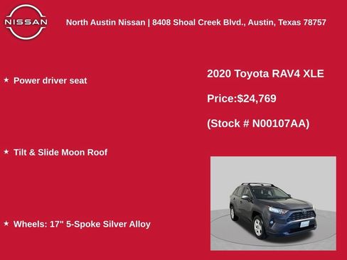 Used 2020 Toyota RAV4 XLE w/ Convenience Package FWD image 11
