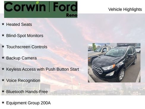 Used 2019 Ford EcoSport SE w/ SE Convenience Package FWD image 7
