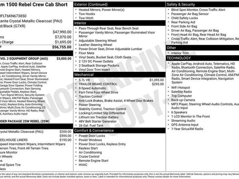 Used 2019 RAM 1500 Rebel w/ Rebel Level 2 Equipment Group AWD/4WD image 12