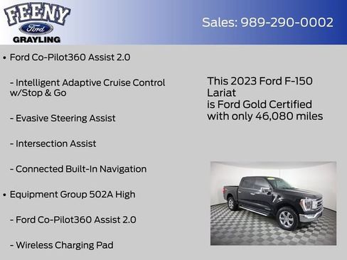 Certified 2023 Ford F150 Lariat w/ Equipment Group 502A High AWD/4WD image 8