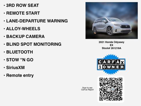 Certified 2021 Honda Odyssey EX image 7