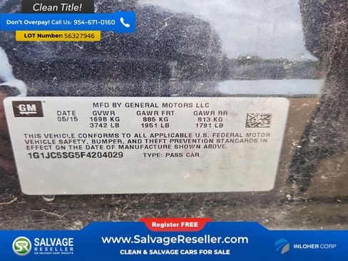 Used 2015 Chevrolet Sonic LT FWD image 16