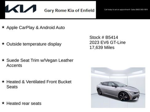 Certified 2023 Kia EV6 GT-Line w/ GT-Line Suede Seat Package AWD/4WD image 29