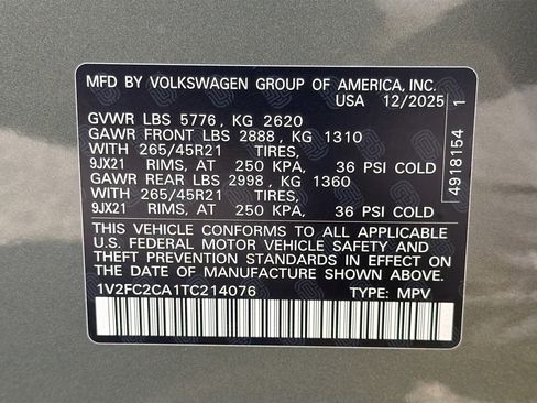 New 2026 Volkswagen Atlas Cross Sport SEL Premium R-Line AWD/4WD image 43