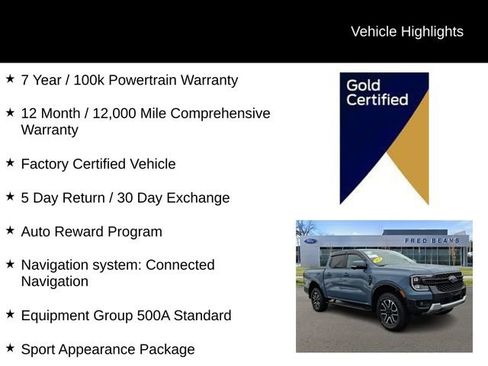 Certified 2024 Ford Ranger Lariat w/ FX4 Off-Road Package image 4