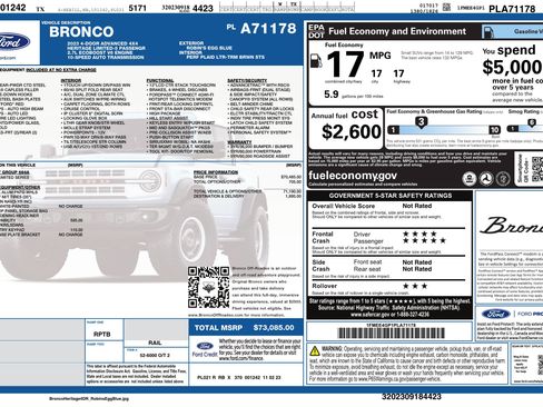 Used 2023 Ford Bronco Heritage Edition AWD/4WD image 3