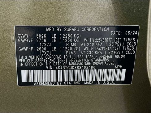 Certified 2025 Subaru Outback Wilderness AWD/4WD image 31