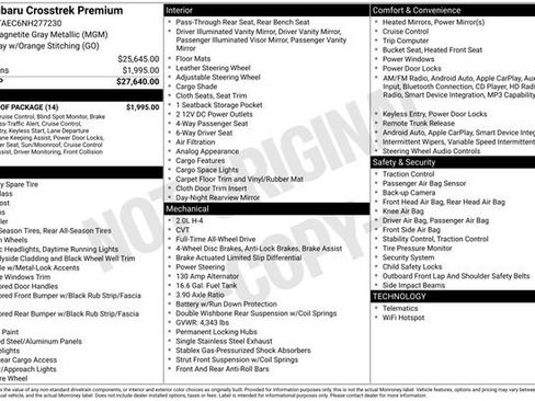 Used 2022 Subaru Crosstrek 2.0i Premium w/ Moonroof Package image 4
