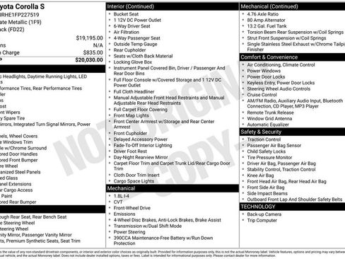 Used 2015 Toyota Corolla S image 78