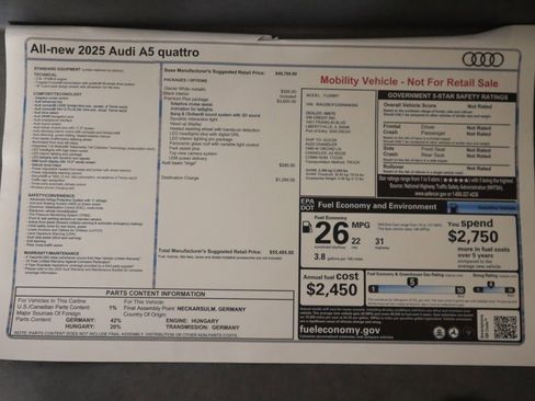 Used 2025 Audi A5 2.0T Premium Plus w/ Premium Plus image 10